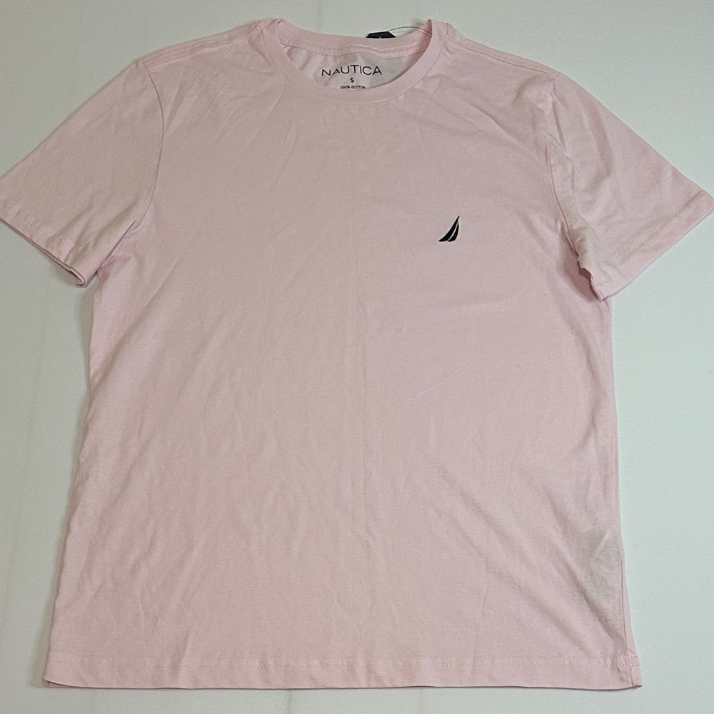 Nautica Men's Light Pink Short Sleeve Tee